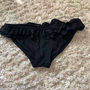 Black bikini bottoms with ruffles